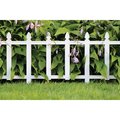 Master Mark 12 in. L X 13 in. H Plastic White Cottage Fence 38136